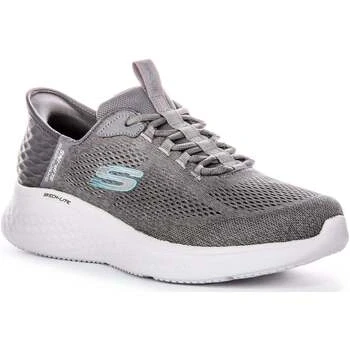 Image of Skechers Men&#039;s Skech lite Pro Trainers, Charcoal Mesh Blue Trim, 12 UK