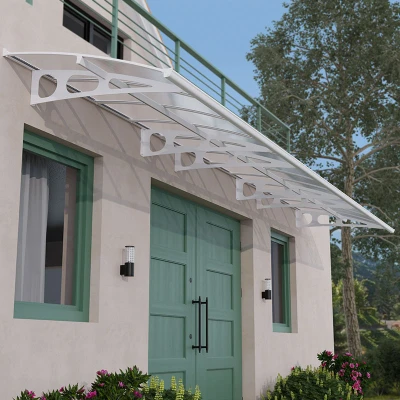 Image of 21&#039; x 5&#039; Palram Canopia Bordeaux 6690 Large Door Canopy White Mist (6.71m 1.39m)