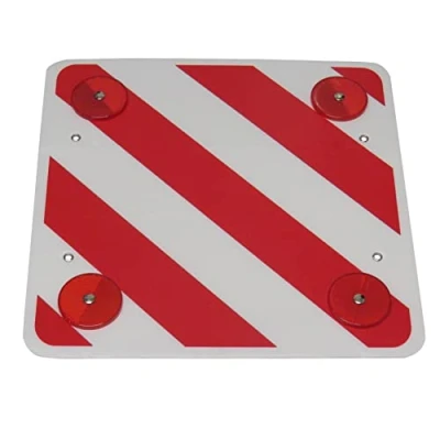 Image of Rear Warning Sign Safety Reflector (Protruding Hazard Signal Bike Rack Caravan)