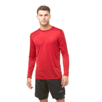Image of Ronhill Running, Men&#039;s Tech L/S Tee, Jam/Flame, Size S