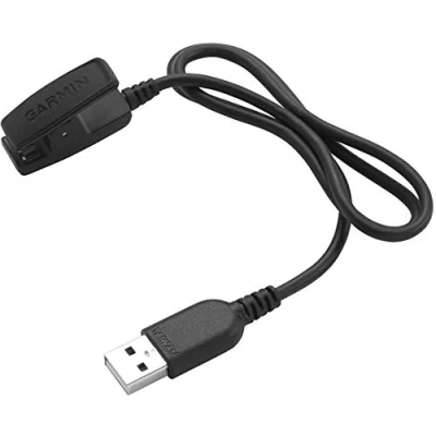 Image of Garmin USB Clip Charging &amp; Data Cable ONE SIZE, Black, Durable Accessory for Running Watches
