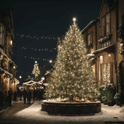 Image of Qbis Outdoor Christmas Lights, Commercial Lights Warm White Connectable String Mains Powered, Static (String(Warm White))