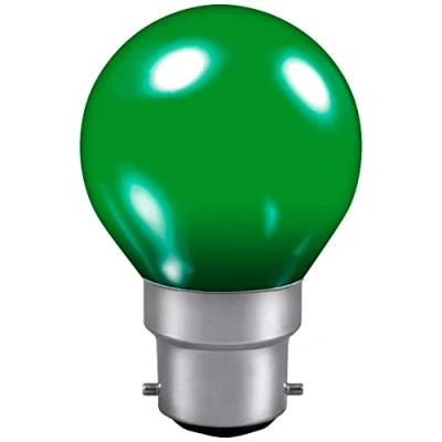 Image of Crompton Colourglazed Round 15W Green BC B22d