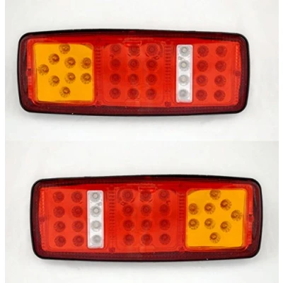 Image of 24/7 AUTO 2x Rear Tail LED 12V Lights 4 functions for Truck Trailer Tipper Motorhome Lorry Camper Caravan Bus