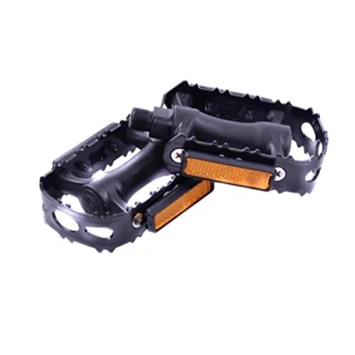 Image of VP BIKE PEDALS BLACK SATIN METAL CAGE WITH RESIN BODY IDEAL MTB, SPORTS ANY