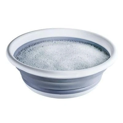 Image of lakeland 8L Collapsible Washing Up Bowl Grey and White