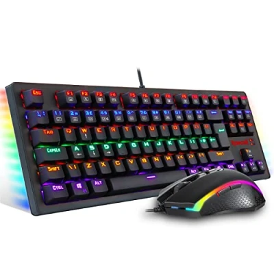 Image of Redragon S113 Gaming Keyboard and Mouse Combo Wired Mechanical LED Rainbow Backlit with Brown Switches RGB 4200 DPI for Windows PC