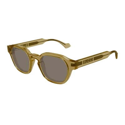 Image of Sunglasses Gucci Gg1730s col. 003 Uomo Rotonda Giallo