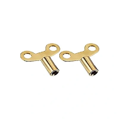Image of Pack of 2 Radiator Air Bleed Key Brass Vent Lock Plumbers Valve