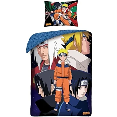Image of Halantex Naruto BED_LINEN_SET, Cotton, Single, 140 x 200 cm Duvet Cover &amp; 70 90 Pillowcase