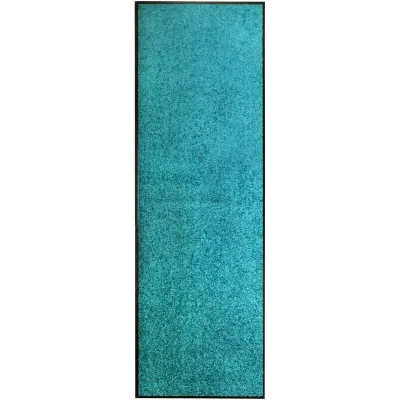 Image of vidaXL Doormat Washable Cyan 60x180 cm