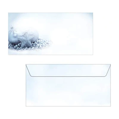 Image of SIGEL DU081 Christmas envelopes &quot;Blue Mystery&quot;, DL, without window, 90 gsm, 50 Pieces