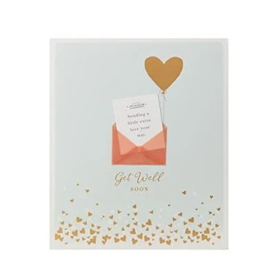 Image of UK Greetings Get Well Soon Card Thinking of You Gifts Sending a Little Extra Love Your Way
