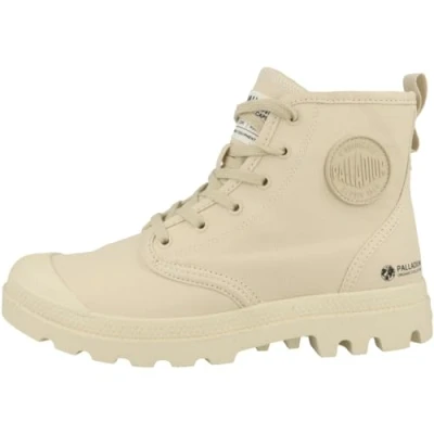 Image of Palladium Unisex Pampa Hi Zip Organic Sneaker, Sahara, 5 UK