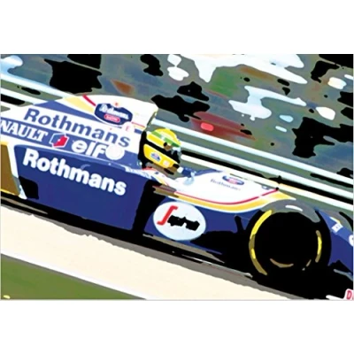 Image of Ayrton Senna Williams FW16 Greeting Card