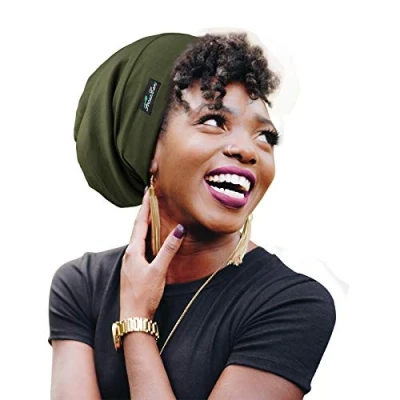 Image of FocusCare Adjustable Satin Cap,Long Hair Extra Large Sleeping Silk Lining Curly Women
