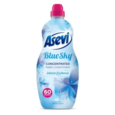 Image of Asevi Fabric Softener, Laundry Conditioner, Liquid 1380ML, 60 Washes, Blue Sky
