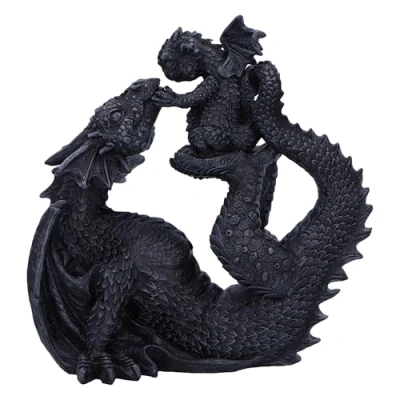 Image of Nemesis Now Drakaina and Dragonling Dragon Plus Baby 23cm, Resin, Cast in the Finest Expertly Hand Painted