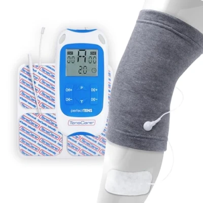 Image of TensCare Perfect TENS Clinically Proven Device for Pain Relief of The Back, Hip, Leg, Arm Aswell as Arthritis and Sciatica. Includes Kneestim in Knee