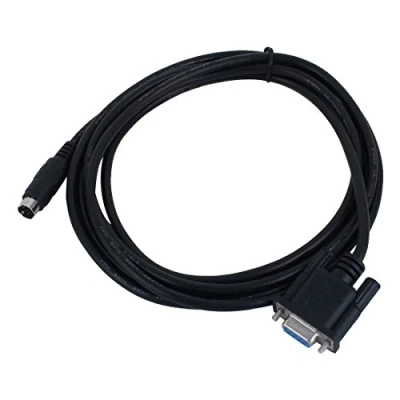 Image of sourcing map 1PC RS232 DB9 9 Pin Female to Male 8 Mini Din PLC Programming Cable for Proface GPW CB02, 8.2Ft