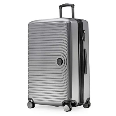 Image of HAUPTSTADTKOFFER Mitte Large Hard Shell Suitcase, TSA, 4 Wheels, Check In Luggage with 8 cm Volume Expansion, 77cm, 130 liters, Matt silver