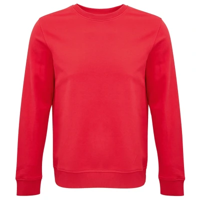 Image of SOLS Unisex Adult Space Organic Raglan Sweatshirt (Red) Size Small