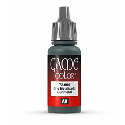 Image of Vallejo Game Color 17 ml Acrylic Paint Gunmetal Metal