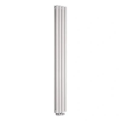 Image of Milano Aruba White Vertical Middle Connection Double Oval Panel Radiator 1780mm x 236mm
