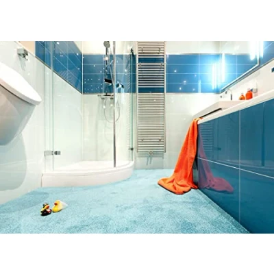 Image of eXtreme Carousel Bathroom Carpet Soft, Super Absorbent, and Non Slip Gel Back Bath for Your Bathroom, Bathtub, or Shower 200cm x 250cm, Wheat