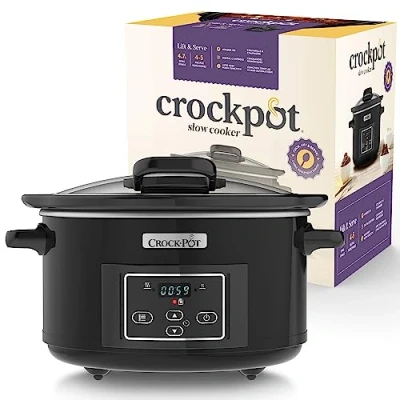 Image of Crock Pot 4.7L Black Digital Countdown Slow Cooker