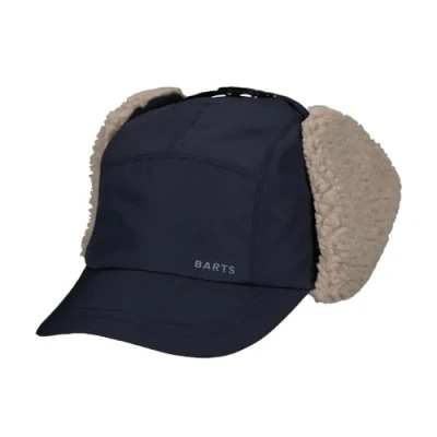 Image of Barts Mens Boise Warm Winter Fleece Lined Cap Hat with Ear Flaps Navy