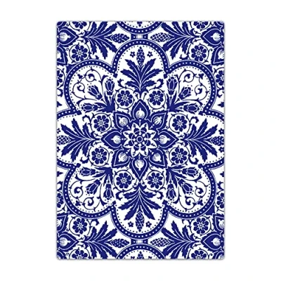 Image of Passport Holder Cover, PU Leather Travel Wallet Case Organiser for Passport, Business Cards, Credit Boarding Passes (Blue Pattern)