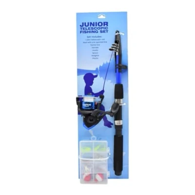 Image of Catch Fishing Junior Telescopic Rod Set Rod, Adults, Unisex, Blue (Blue), One Size, 1.6 m
