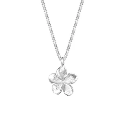 Image of Elli 925 Sterling Silver Frangipani Blossom Flower Pendant 01503019_45