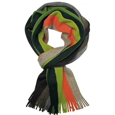 Image of Rotfuchs scarf knit Raschelschal stripes trendy multicolored 100% wool (Merino)