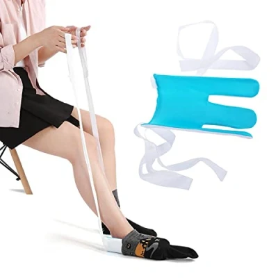 Image of TSHAOUN Sock Aid Kit,Sock Helper Easy on,Easy Off Tools for Seniors, Donner Elderly, Senior, Pregnant, Diabetics Pull Up Assistance Help, Pulling Assist Device,Socks (1 Pack)