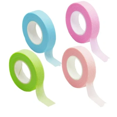 Image of 4 Rolls Eyelash Tape, Adhesive Lash Extension Tape Breathable Micropore Fabric Extensions Supplies,