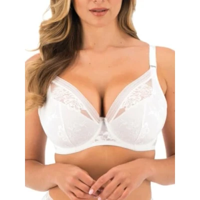 Image of Fantasie Women&#039;s Fusion Lace Underwire Full Cup Side Support Bra Coverage, White, 34D