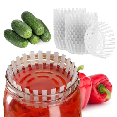 Image of KADAX Fermentation Weights for Jars, Polypropylene Accessories Fermenting Sauerkraut, Kimchi and Pickles in Wide Mouth Vessels (82 mm, 24 Pieces)