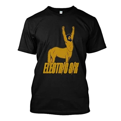 Image of ZUAXUG NWT New 6649 electric six Horse Man T Shirt Size S 4XL Black