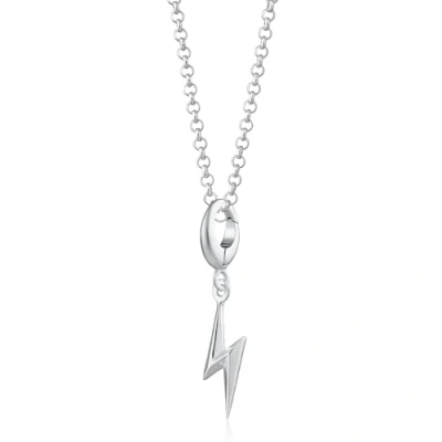 Image of Lily Charmed 925 Sterling Silver Lightning Bolt Necklace with 18&quot; Chain