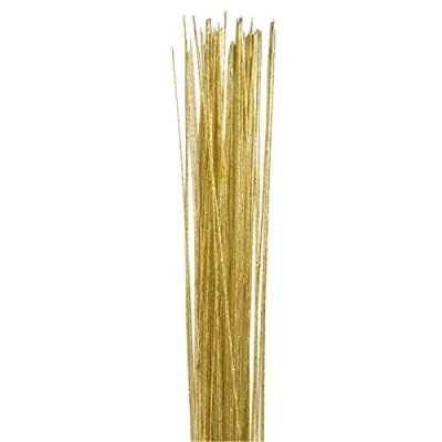 Image of 50 Pack Gold Metallic Florist Wire