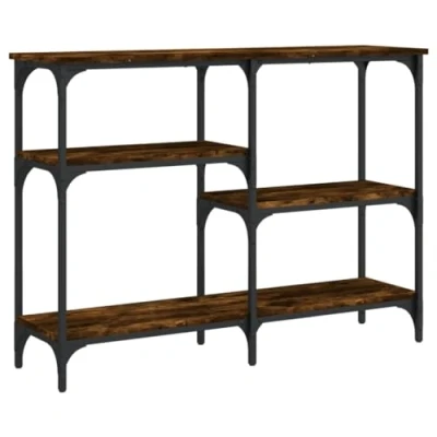 Image of vidaXL Console Table End Hall Sofa Smoked Oak Engineered Wood