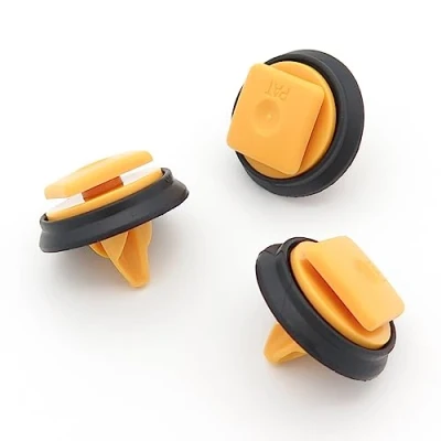Image of VVO Fasteners Plastic Side Skirt, Sill Moulding Cover Trim Clip, Yellow (Pack of 10)