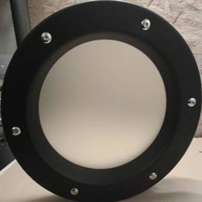Image of Porthole Window Stainless Steel Black 350 mm Glass Matte Nuts Flange