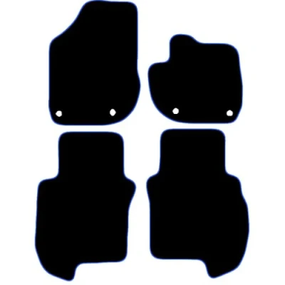 Image of Carsio Carpet Car Mats For Honda Jazz hybrid 2020+ Onwards Tailored Fit Floor Mat Set Complete Accessory Black Custom Fitted All Weather, Anti Slip Backing &amp; Blue Trim