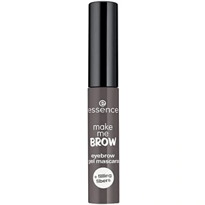 Image of essence cosmetics Make Me BROW Eyebrow Gel Mascara, Eyebrows, with Filling Fibres, No. 04 Ashy Brows, Brown, Defining, Gely, Vegan, Microplastic Particles Free, Nanoparticles Free (3.8 ml)