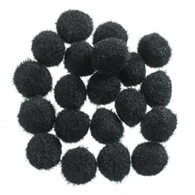 Image of EFCO 1002989 Pompons 10 mm 100 pcs. black, polyamide, 17 x 15 2 cm