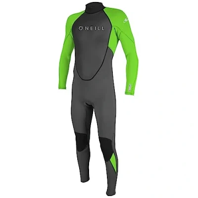 Image of O&#039;Neill Wetsuits Men&#039;s Reactor 2 3/2 Back Zip Full Wetsuit, Graph/Dayglo, XS UK