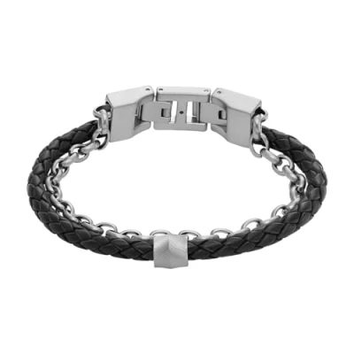 Image of Fossil Bracelet silvercoloured, Men&#039;s, Size: One Size, Silver coloured